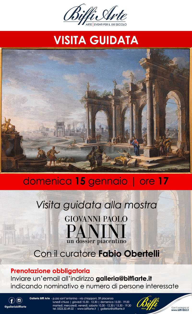 15 Gennaio 2023, VISITA GUIDATA ALLA MOSTRA "GIOVANNI PAOLO PANINI. Un dossier piacentino", con Fabio Obertelli