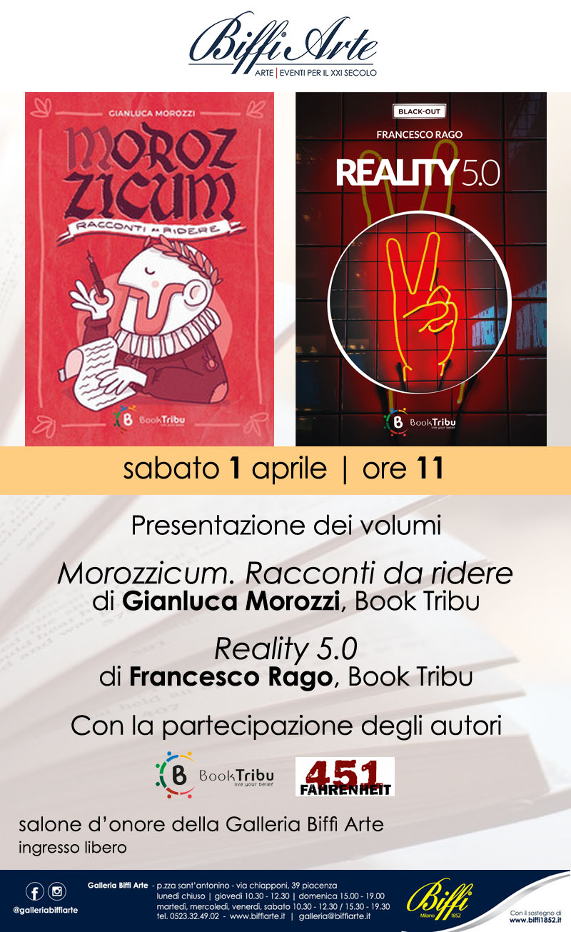 1-aprile-2023_Presentazione dei volumi:Morozzicum di Morozzi Gianluca e Reality 5.0 di Francesco Rago
