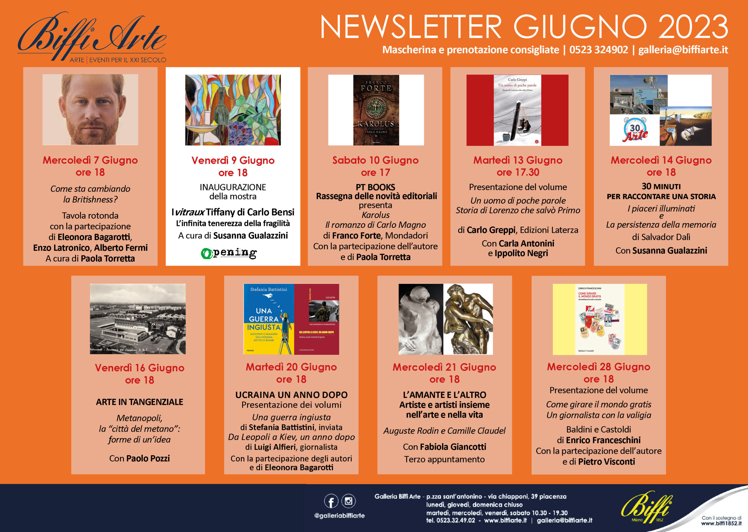Newsletter di Giugno_ Eventi collaterali alle mostre e inaugurazioni_Galleria BiffiArte