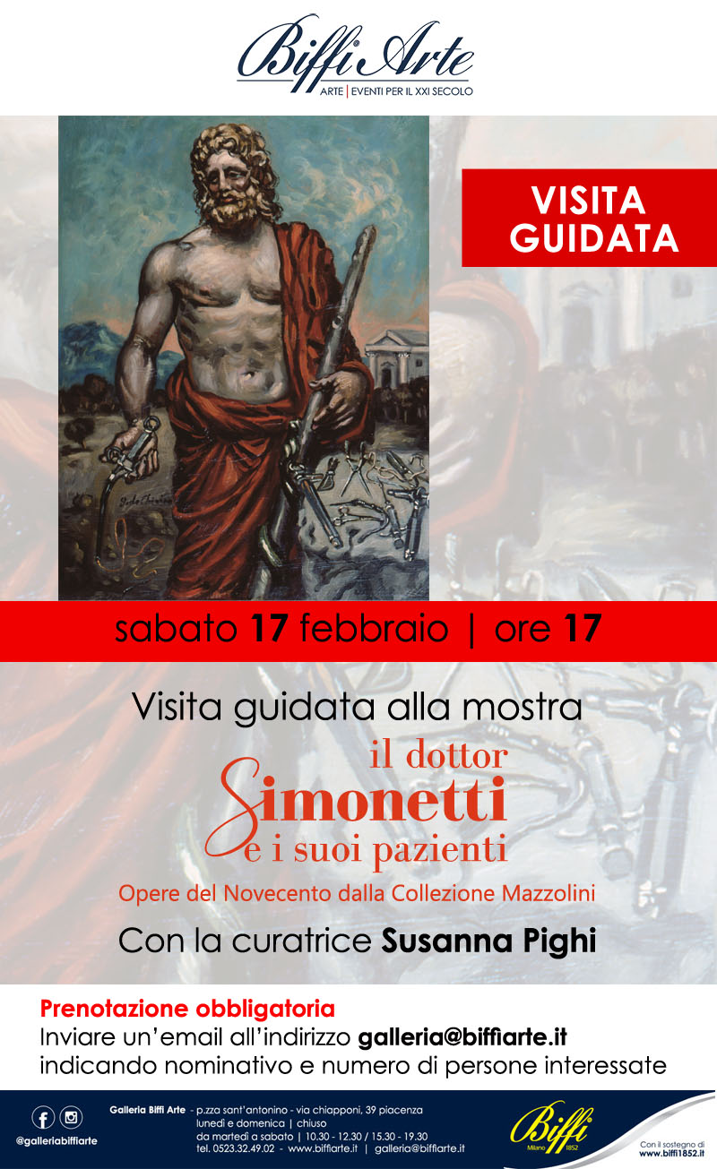 17 Febbraio 2024 - Visita guidata alla mostra: "Il dottor Simonetti e i suoi pazienti" Con la curatrice Susanna Pighi